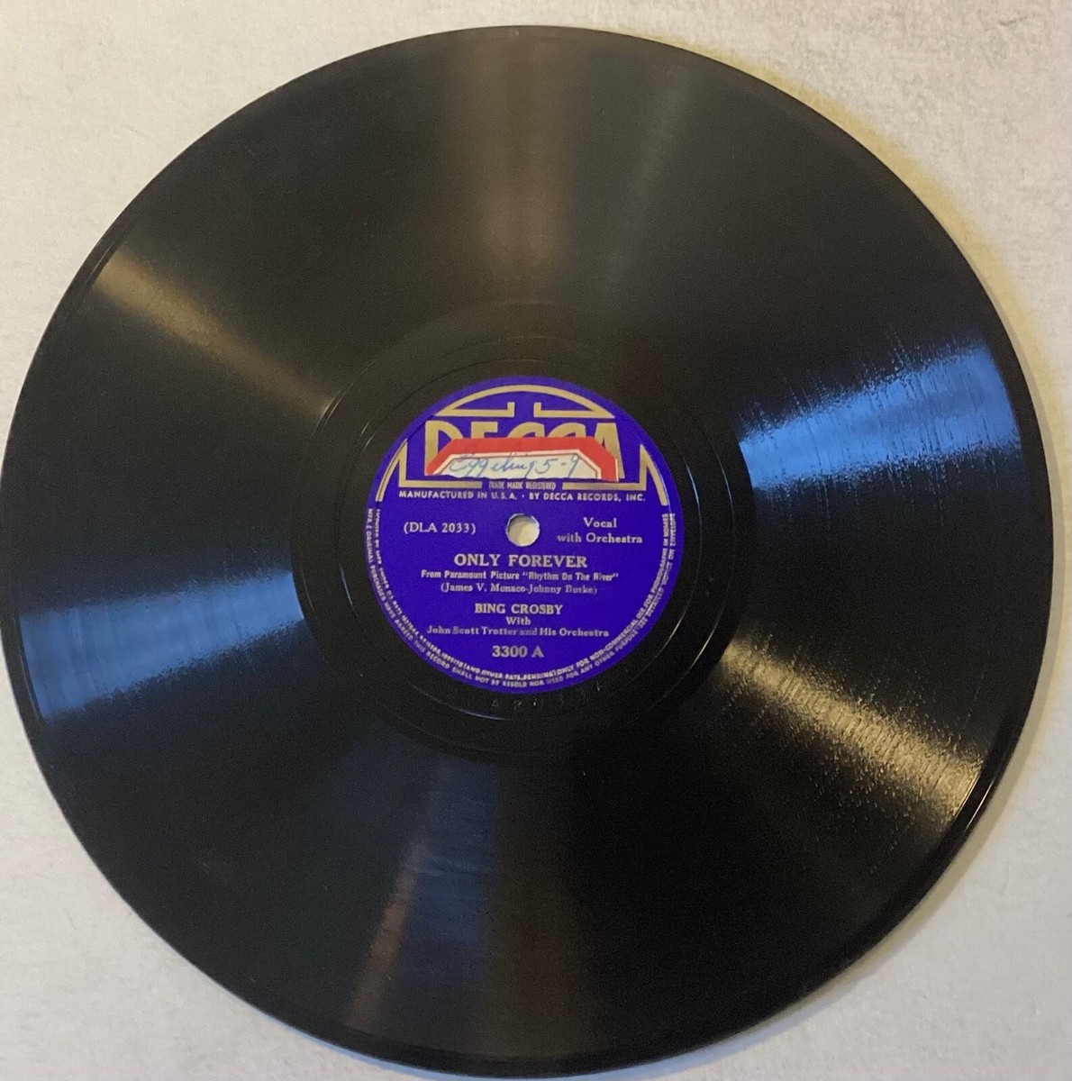 DECCA  クラシックCD Bing Crosby 78 rpm Decca 3300: Only Forever/When the Moon