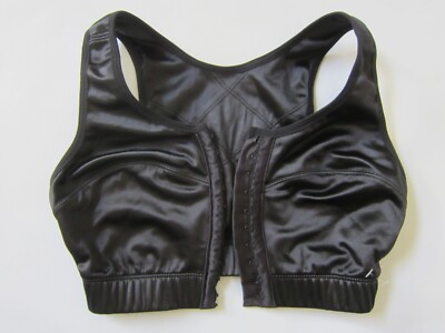 Vintage ENELL FRONT CLOSE Satin High Impact Wireless SPORTS ACTIVE BRA 0 NL100
