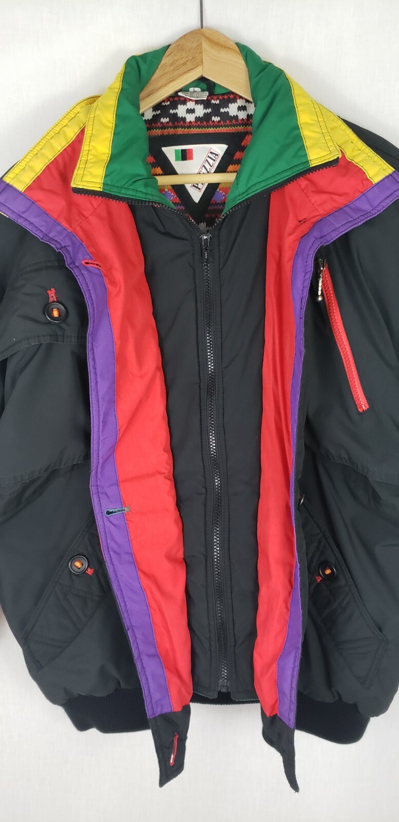 Vintage Men's Ski Jacket 1980's Puffy Oversize Color … Gem