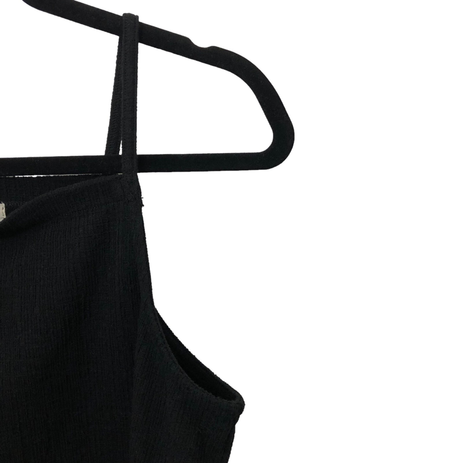 Madewell Solid Black Square Neck Textured Apron T… - image 5