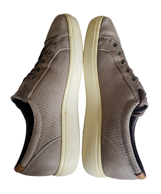 ECCO Soft 7 Street Leather Gray Perforated Sneaker Shoes EU 44 Men\'s Size 10.5 ECCO Soft 7 Street Leather Gray Perforated Sneaker Shoes EU  main image 3