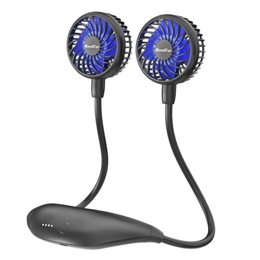 5000mAh Neck Fan Portable Rechargeable, Wearable Personal B-Black(5000mAh)