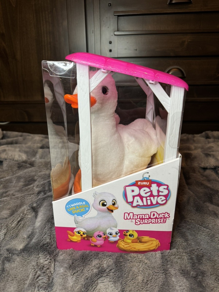 Pets Alive Mama Duck & Bébés Surprise – Peluche Interactive Avec Œufs à Éclore – 10 Sons, Dandinement, Canetons Aimantés – Dès 3 Ans