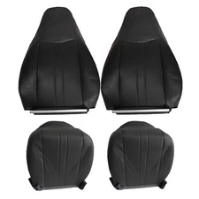 For 2003-2014 Chevy Express & GMC Savana Leather Seat Cover Dark Pewter Gray