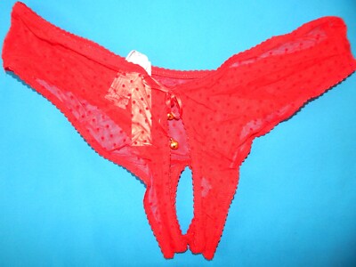 Victoria s Secret L  Cheekster high leg Cheeky Höschen Unterhose Slip Panty rot