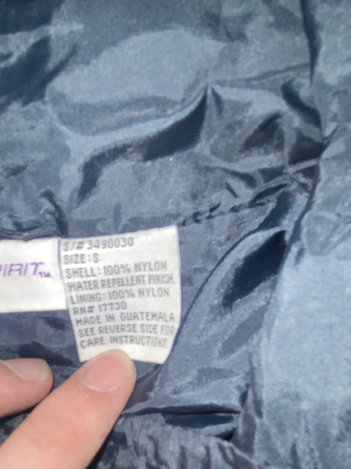 Chaqueta cortavientos con cremallera repelente al agua Pro Spirit de colección para hombre azul oscuro pequeña Foto 4 de 4