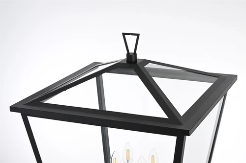 Elegant Lighting Oxford 7" Outdoor Pendant In Black - Picture 5 of 7