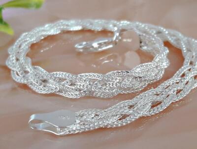 Damen Armband geflochten Silber 925 16,5 - 21 cm echt Sterlingsilber sg124-2