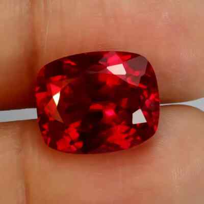 11 Ct+ NATURAL Flawless BURMA Red Ruby Cushion Cut Loose Certified Gemstone