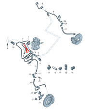 Audi E-Tron Gen Bremsleitung hinten links RHD 4KR614725A NEU ORIGINAL