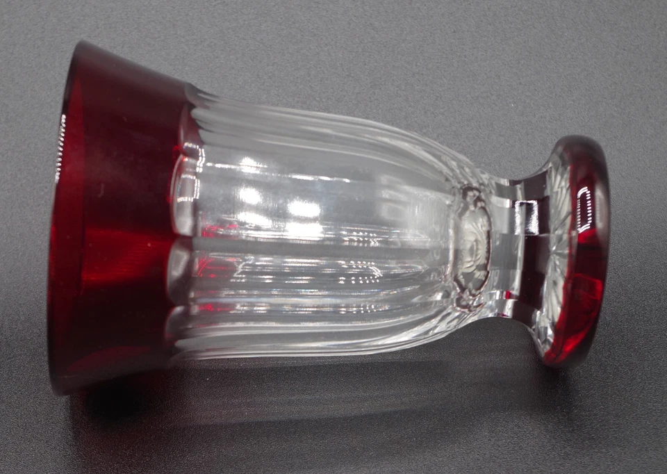 CALICIO FLORERO RUBÍ WATERFORD CRISTAL SIMPLE ROJO 5" Foto 4 de 4