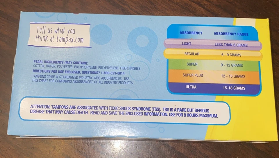 Tampax Pearl Tampons 2012 muestra promocional - extremadamente raro - adolescente negra Foto 4 de 4