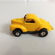Model Motoring Thunderjet Slot Car "WILLY'S GASSER" Hot Rod Coupe Yellow