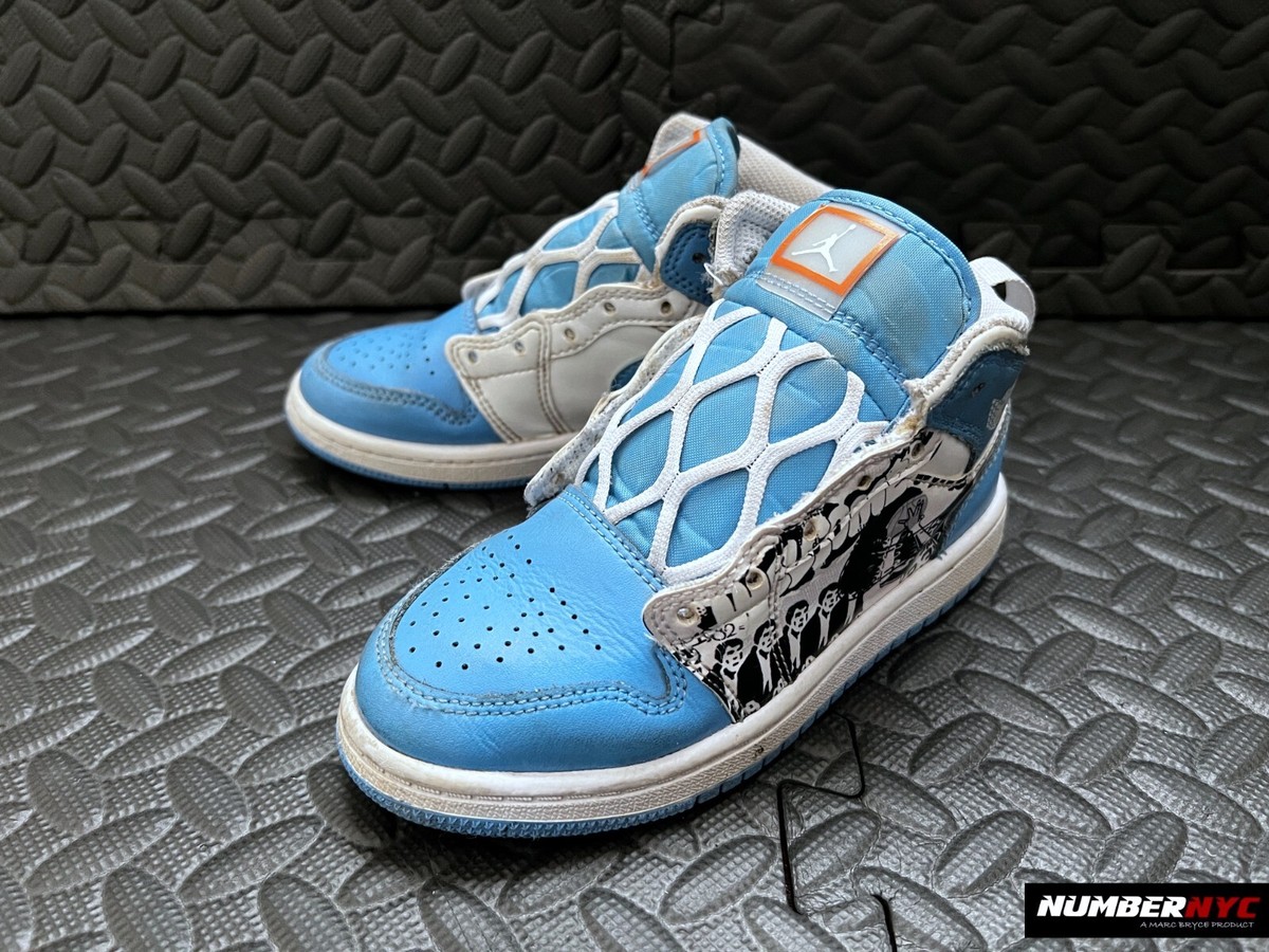 Nike Air Jordan 1 MID SS (PS) White University Blue DR6493-100