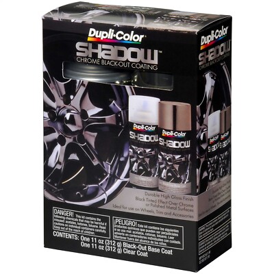 Dupli-Color Paint SHD1000 Dupli-Color Shadow Chrome Black-Out Coating Kit