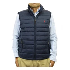 Polo Ralph Lauren Packable Puffer Down Vest Jacket - Navy (Red) -