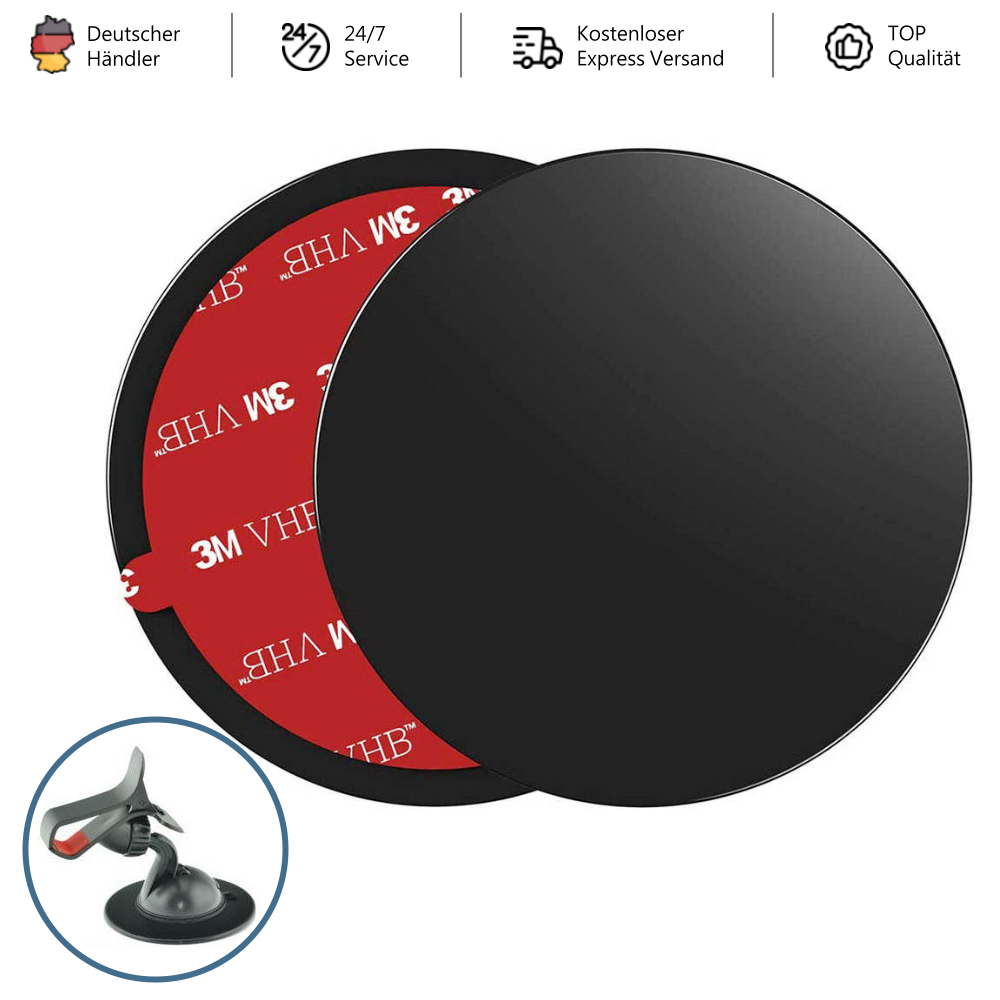 2 Stück Klebeplatten Für Armaturenbrett - 80mm Saugnapf Adapter Für Navi & Handy