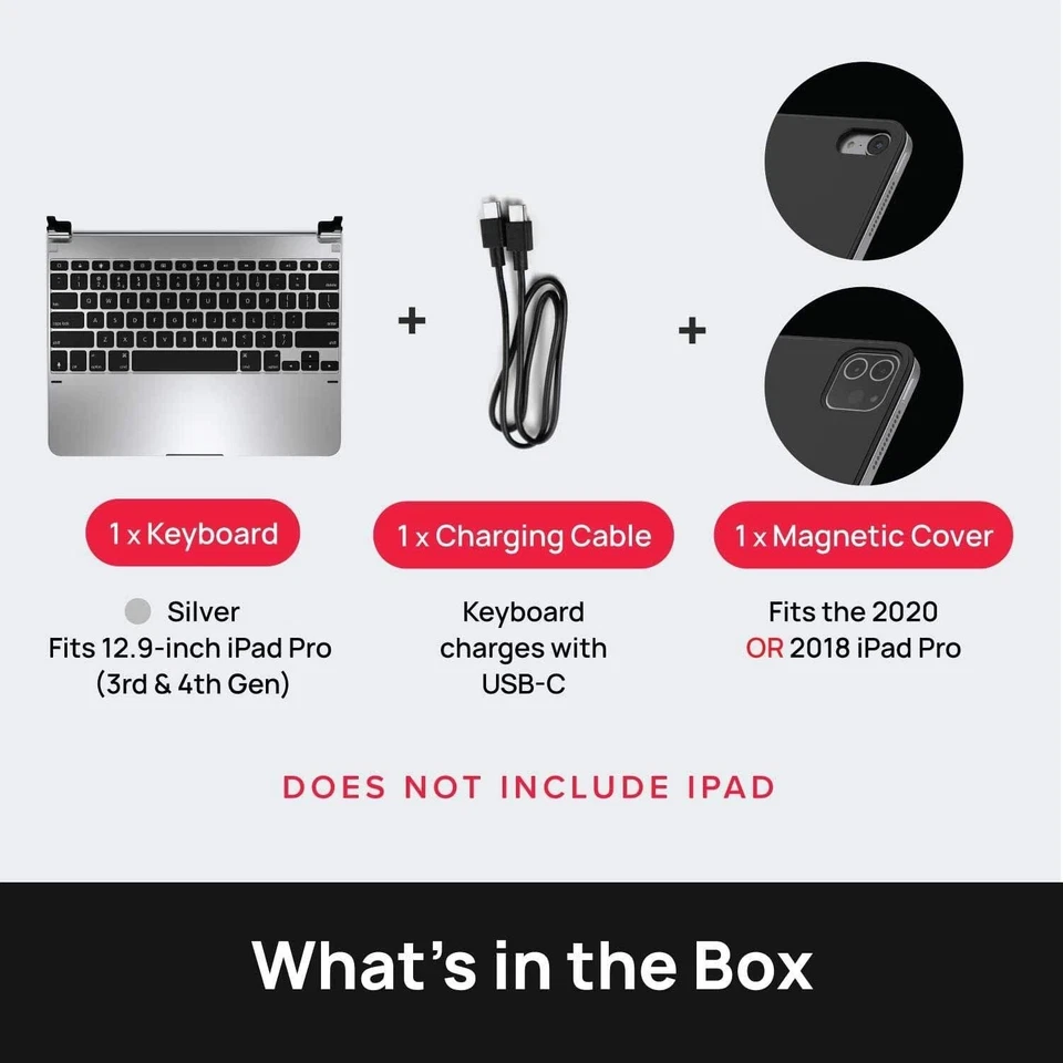 BRYDGE Aluminum Wireless Keyboard for iPad Pro 12.9 - Image 3 of 4