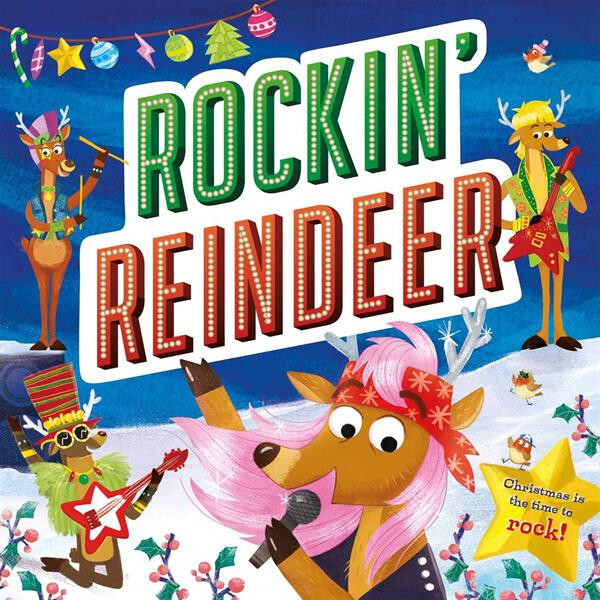 Rockin' Reindeer Christmas story book Kids books Xmas picture book Santa Claus