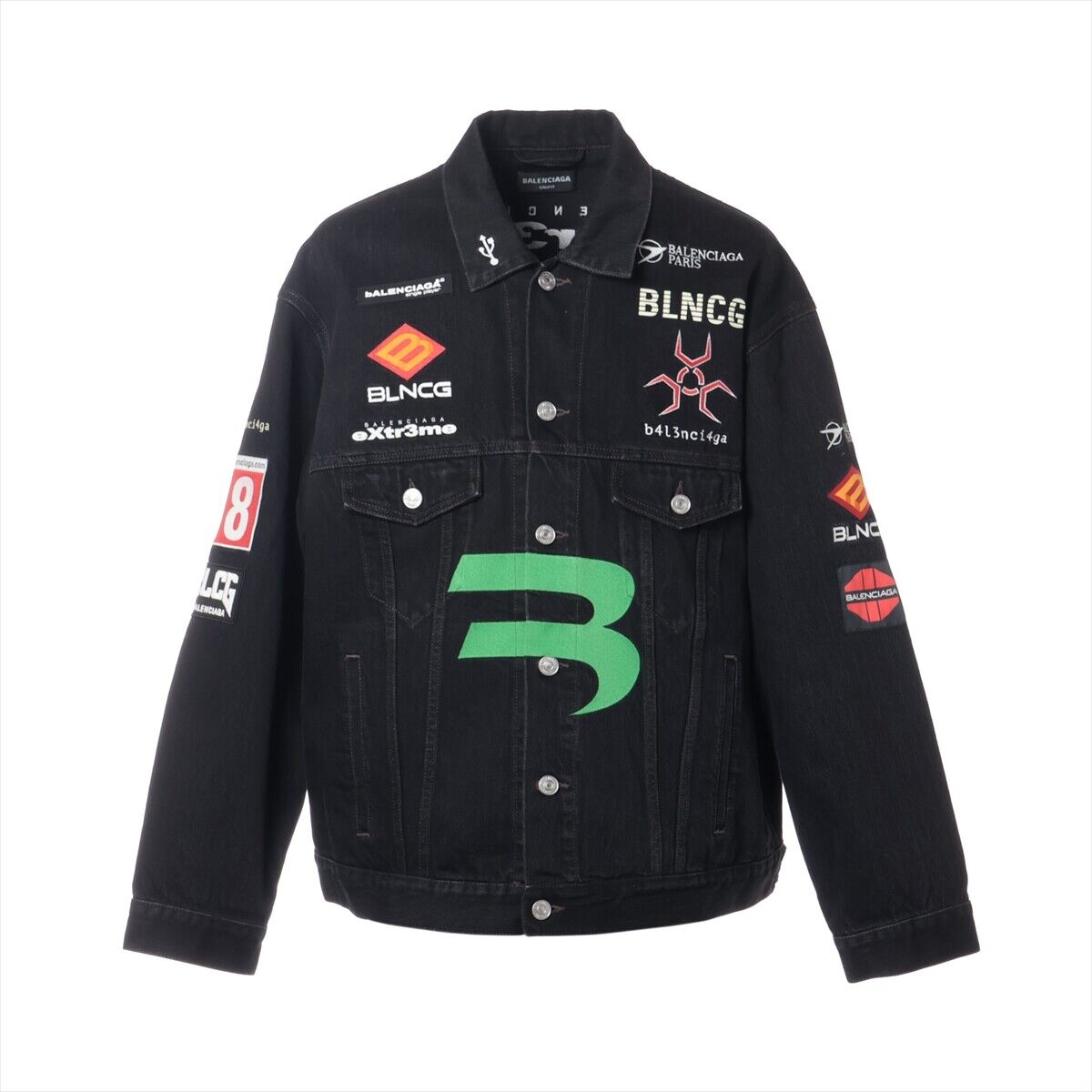 Balenciaga 21 years Cotton & Polyester Denim Jacket M Men's Balenciaga 21 years Cotton & Polyester Denim Jacket M Men's