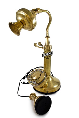 Vintage Phone Candlestick Dial Telephone Antique Rotary Landline Home Decor Gift - Picture 2 of 5