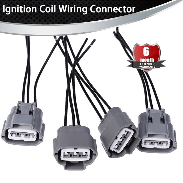 5pcs Ignition Coil Wiring Adapter Harness Connector Kit for Nissan