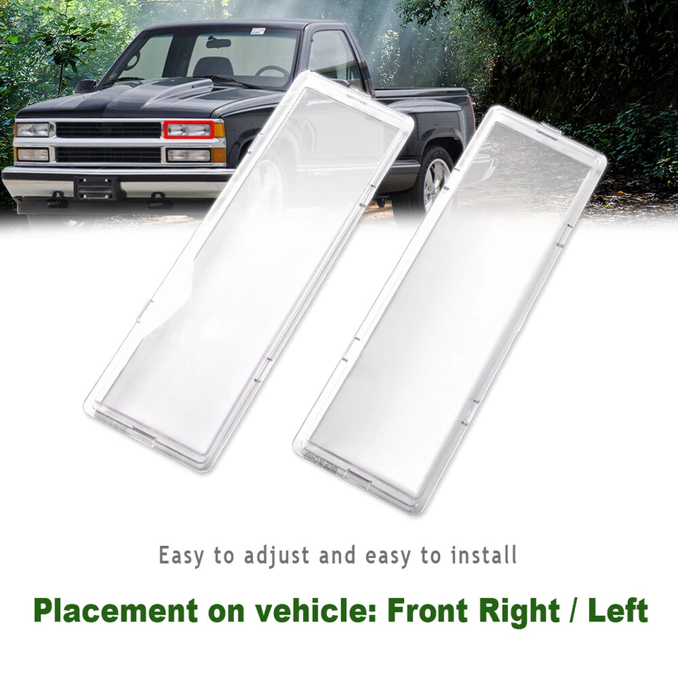 Lente de repuesto transparente para faros Suburban Fit For 94-98 GMC C/K Sierra Suburban Foto 2 de 4