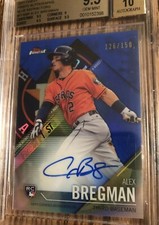 Alex Bregman Blue Refractor Rookie Auto /150 Finest Firsts BGS 9.5
