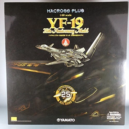 Yamato Macross Plus YF-19 25th Anniversary 1/60 Black Model Figure F/S Japan