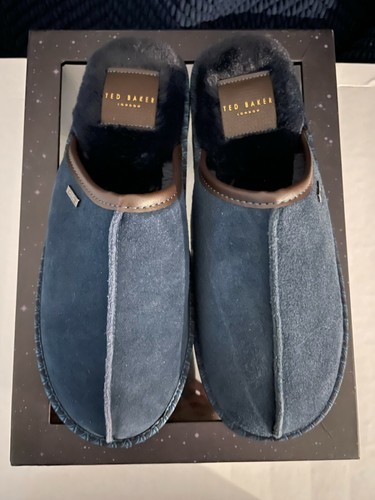 Ted Baker US 8 Dark Blue Suede Mule 