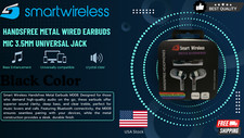 Wholesale Lot of 10 Handsfree Metal wired Earbuds mic 3.5mm universal jack USA
