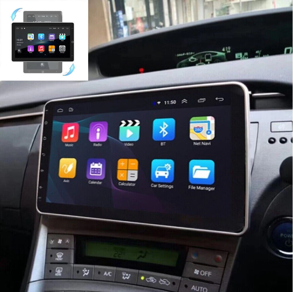 Tesla Style Universal Android 12.0 Car Radio GPS Carplay Car Stereo WiFi 2G+32GB - Image 3 of 4