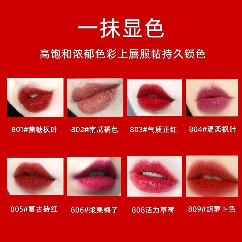 Frank Color 8Pcs Set Matte Lip Gloss Matte Long Lasting Matte Lip Gloss