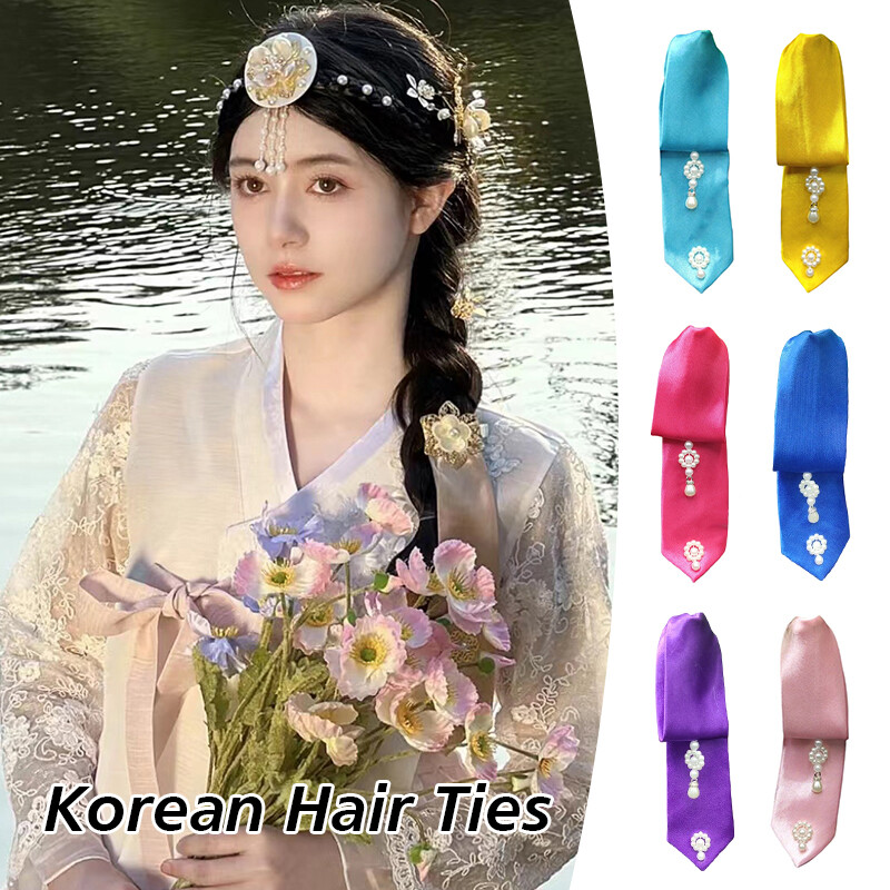 Classical Traditional Korean Court Hanbok Ribbon Hairpin Headwear Wedding  Hanbok