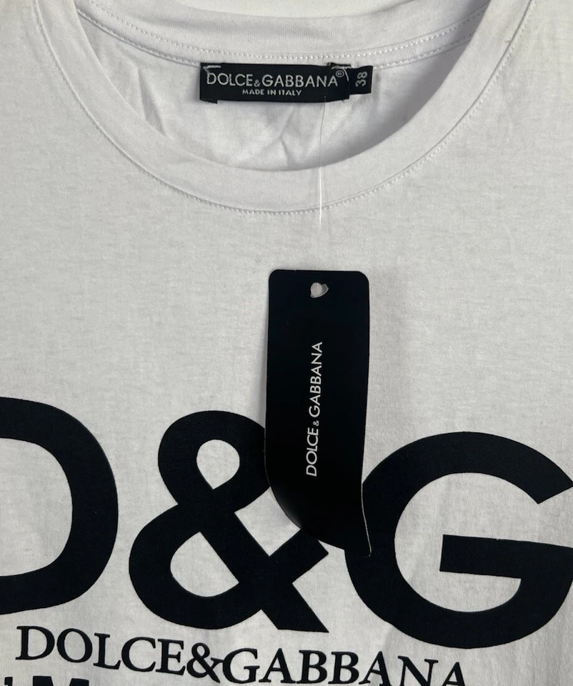 Dolce Gabbana White Men T shirt Logo Print Size Small/Medium(38) - Image 3 of 4