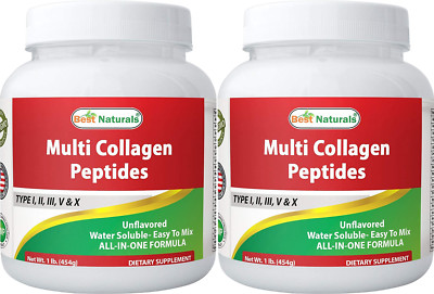 2 Pack Best Naturals Multi Collagen Peptide Powder 1 Pound