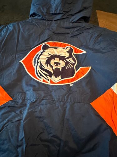 Vintage Starter Pro Line Authentic Chicago Bears 1/2 Zip Pullover Puffer Jacke XL - Bild 2 von 11
