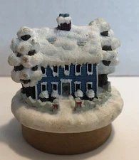 1999 Our America Candle Topper Winter Snow EUC Mini Jar 