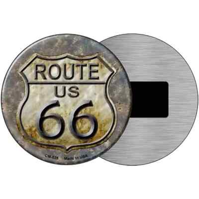 Rusty Route 66 Magnet 3.5'' Plaque Fridge Refrigerator Kitchen Home Wall Door