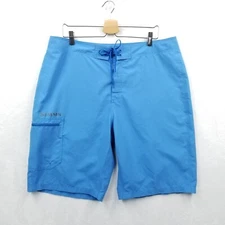 Simms Board Shorts Men 38 Blue Solarflex Swim Trunks Guides Anglers Boating Fish