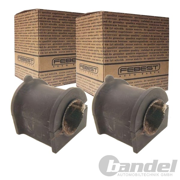 2X Febest Stabilager Gummilager Stabi Vorne Passend FüR Land Rover Freelander-image