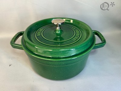 Staub Basil Enameled Cast Iron Round #22 Cocotte 2.8qt France