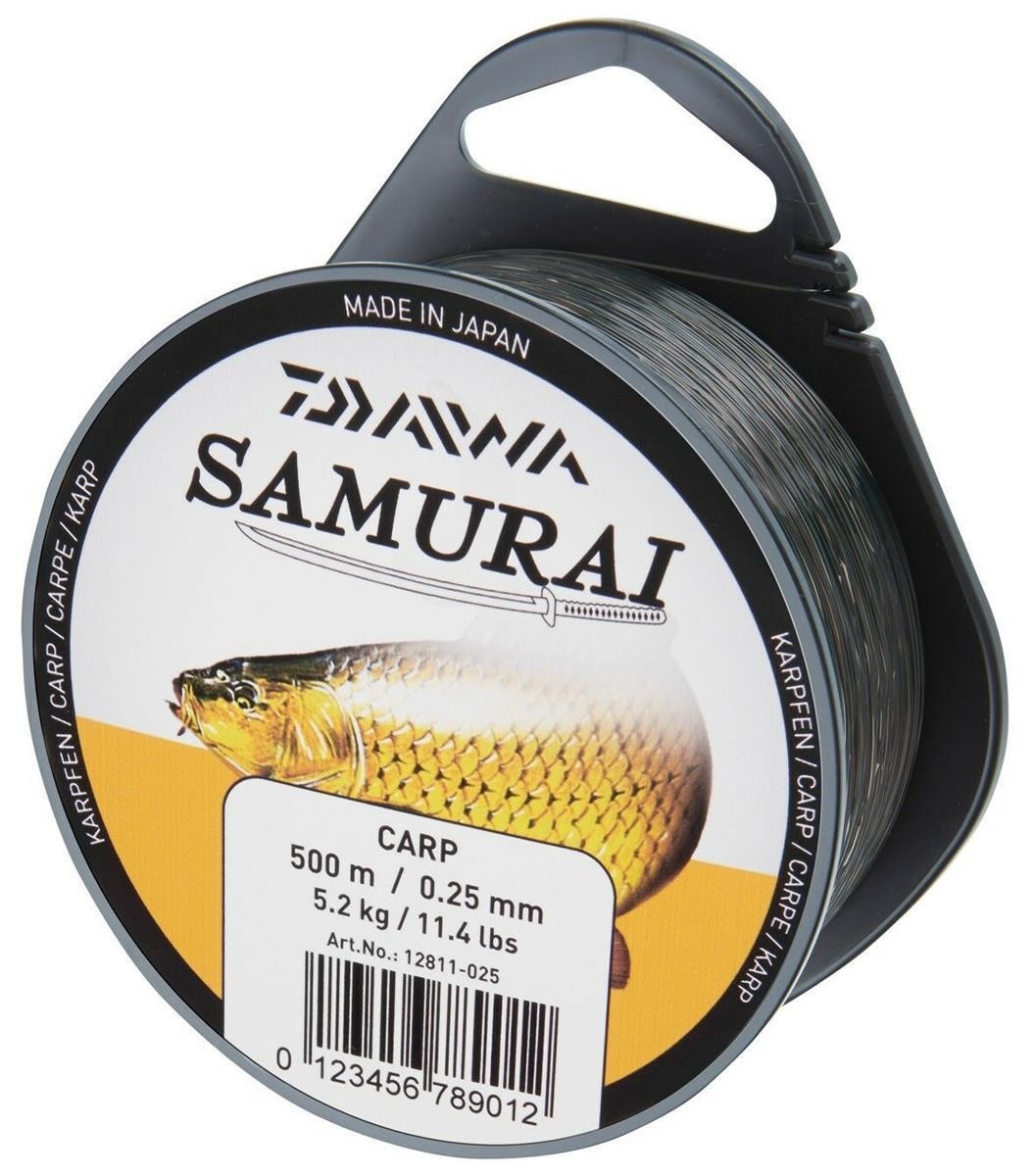 Шнур для карпфена Daiwa Samurai, 0,30мм / 7,2кг / 450 м, монофилиальный шнур для карпфена Braun