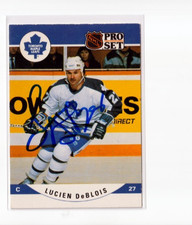 LUCIEN DEBLOIS autographed SIGNED '90/91 TORONTO MAPLE LEAFS 