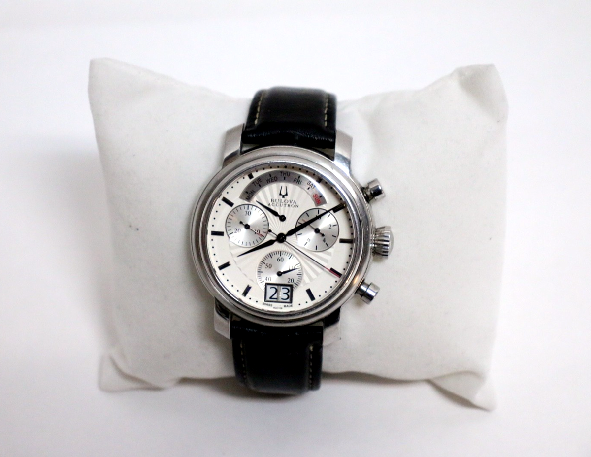 BULOVA ACCUTRON 63C108 SWISS MEN'S DRESS WATCH DIAL ANALOG/DATE