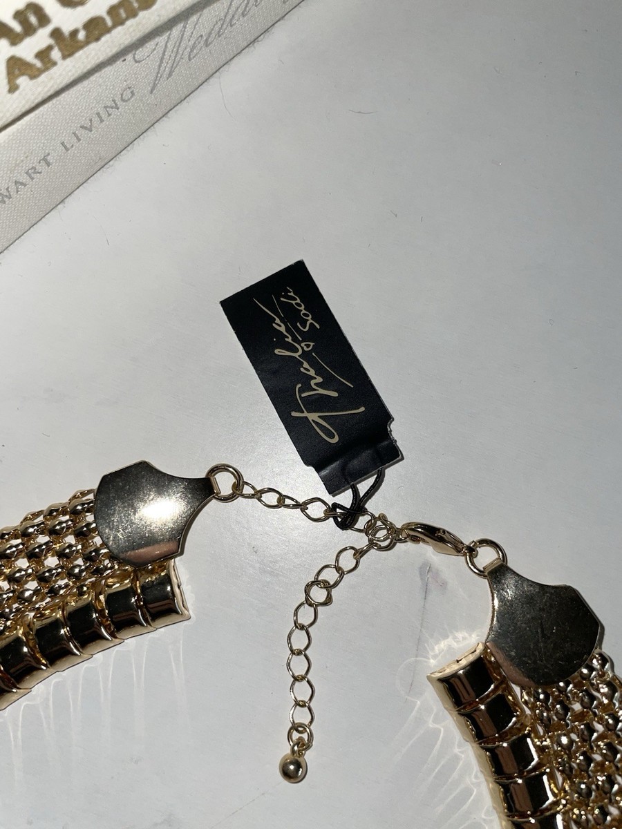 New Thalia Sodi Gold-Tone Wide Collar Necklace Earrings Matching Set  Nordstroms