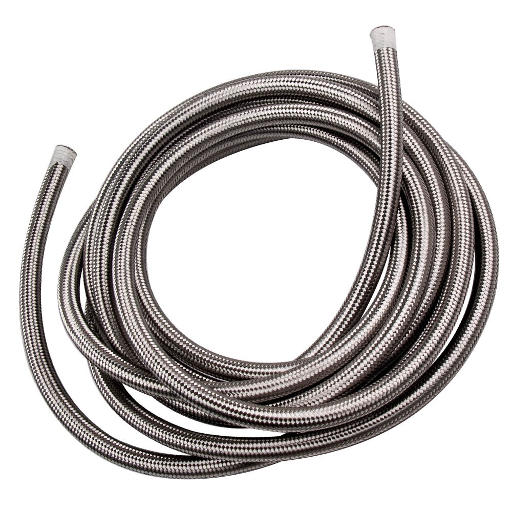 20FT AN8 8AN Nylon Braided Fuel Oil Gas Line Hose Pipe 6 Meters