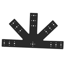 24x13.5 Gable Plate Pergola Truss Roof Plate Connector Black
