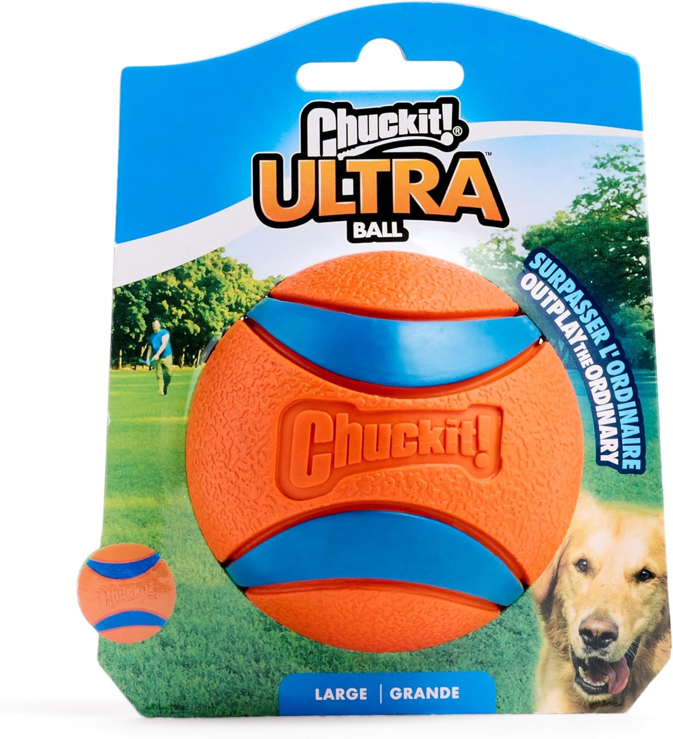 Chuckit! Ultra Ball Dog Toy, Size Large, Dogs 60-100 Lbs, Du