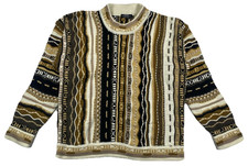 VINTAGE Expressions Textile Coogie Style Multicolor Textured Sweater size Large